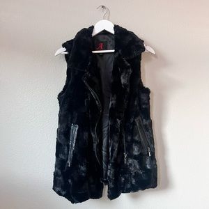 Holiday Faux Fur Vest Adrienne Landau